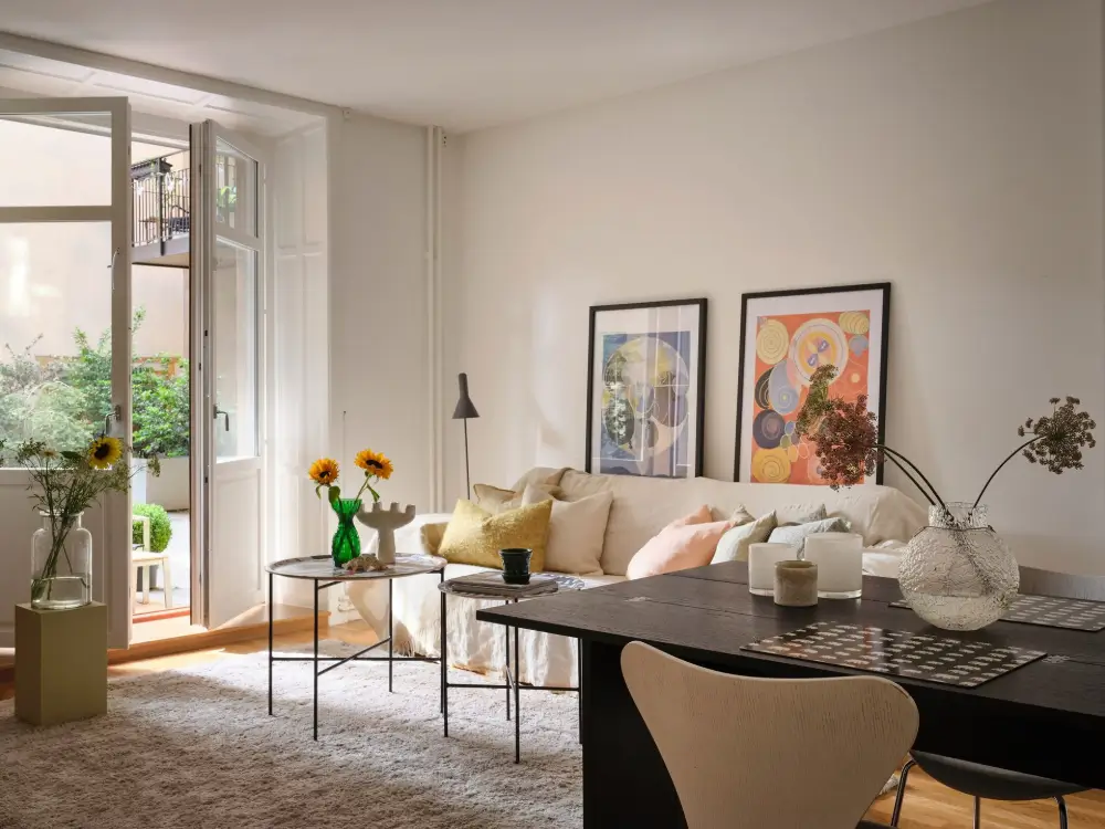 Before & After: Swedish Marble and Muted Tones in a Small Courtyard Apartment 40 before after small stockholm apartment7 Before & After: Swedish Marble and Muted Tones in a Small Courtyard Apartment
