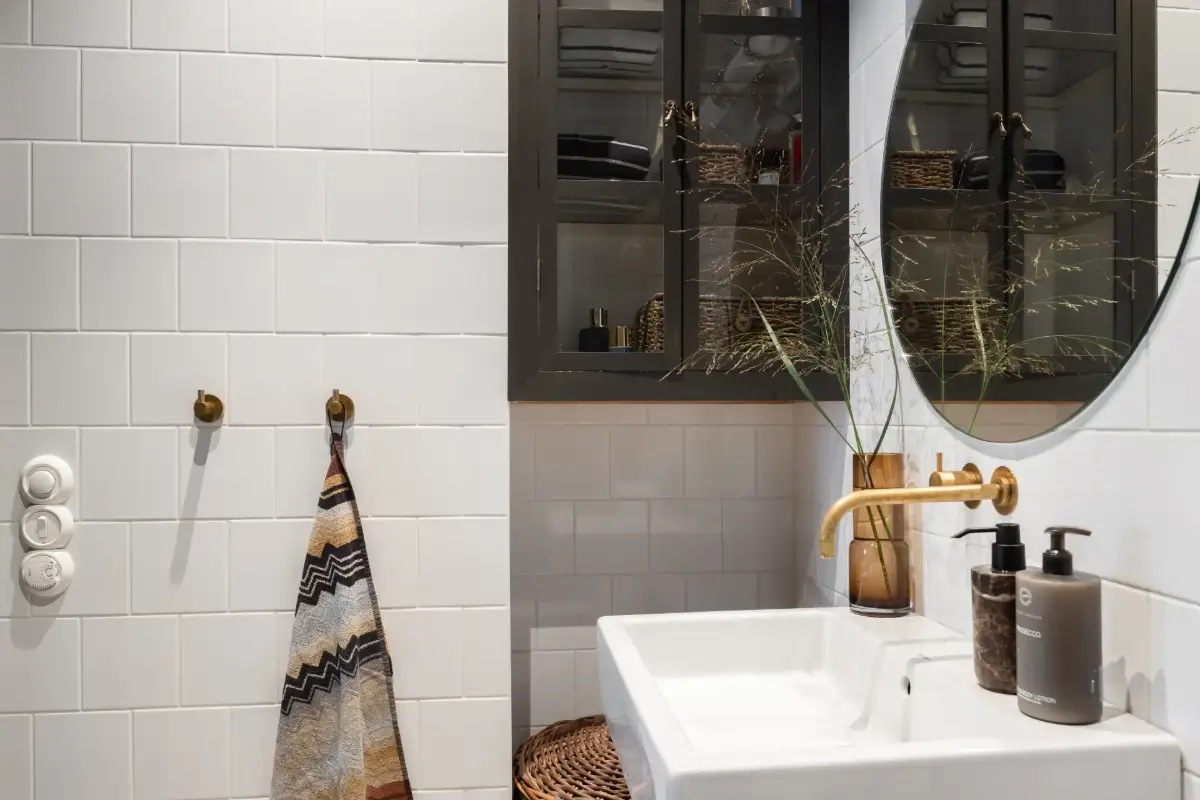 An Industrial Glass Wall Turns a Studio into a One-Bedroom Apartment 23 blue-studio-apartment-industrial-doors-loft-area-nordroom