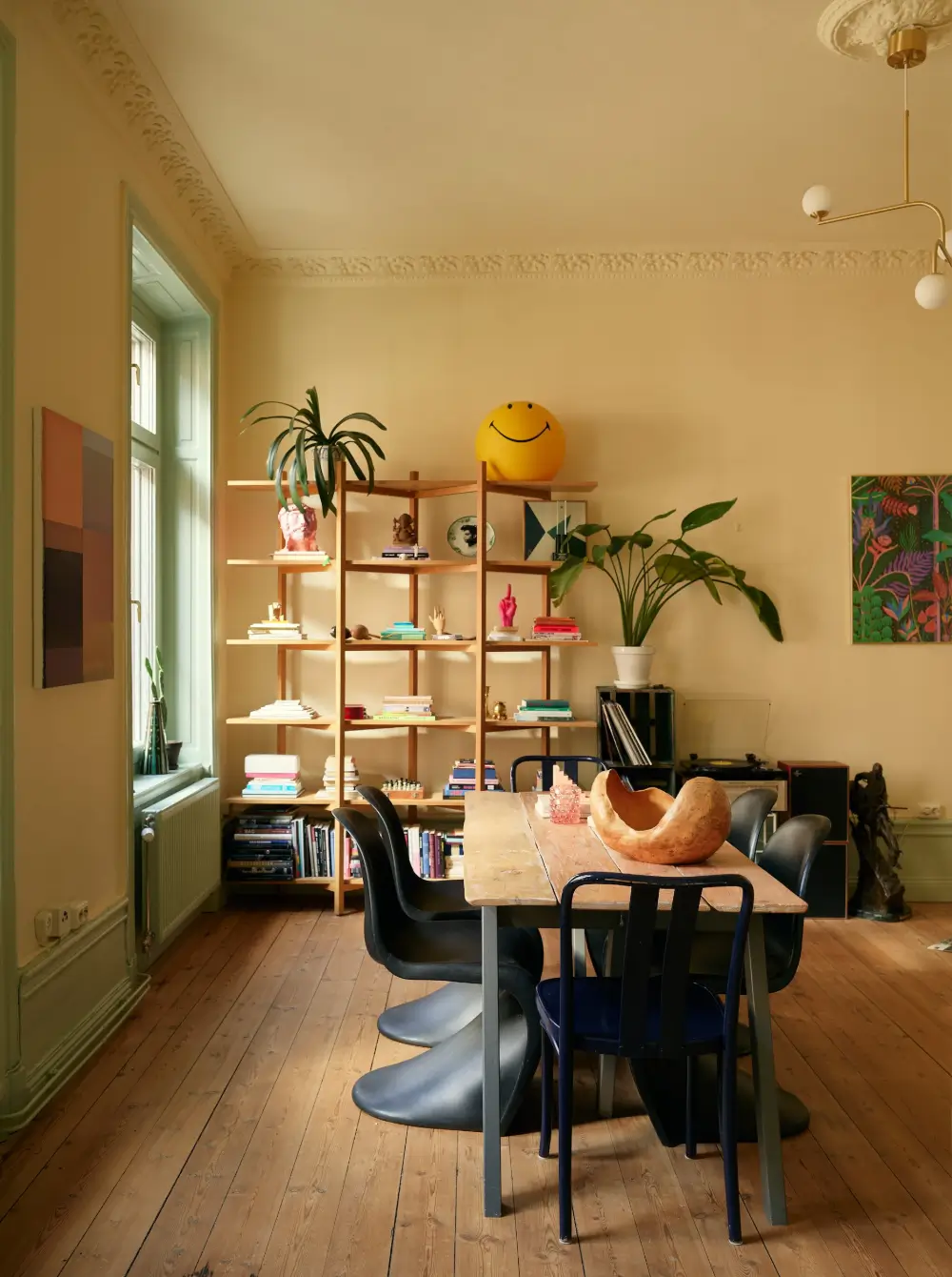 Before & After: A Colorful, Modern Update for a Late 19th-Century Apartment 15 pink-kitchen-painted-green-joinery-late-19th-century-stockholm-apartment-nordroom