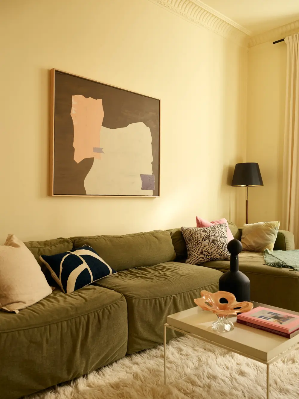 Before & After: A Colorful, Modern Update for a Late 19th-Century Apartment 7 pink-kitchen-painted-green-joinery-late-19th-century-stockholm-apartment-nordroom
