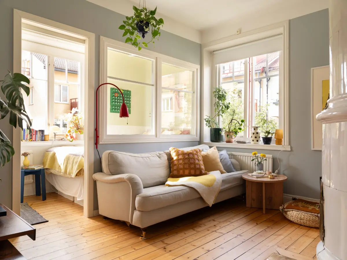 A Small Stockholm Corner Apartment Updated with a Butter-Yellow Kitchen 1 small-corner-apartment-yellow-kitchen-nordroom