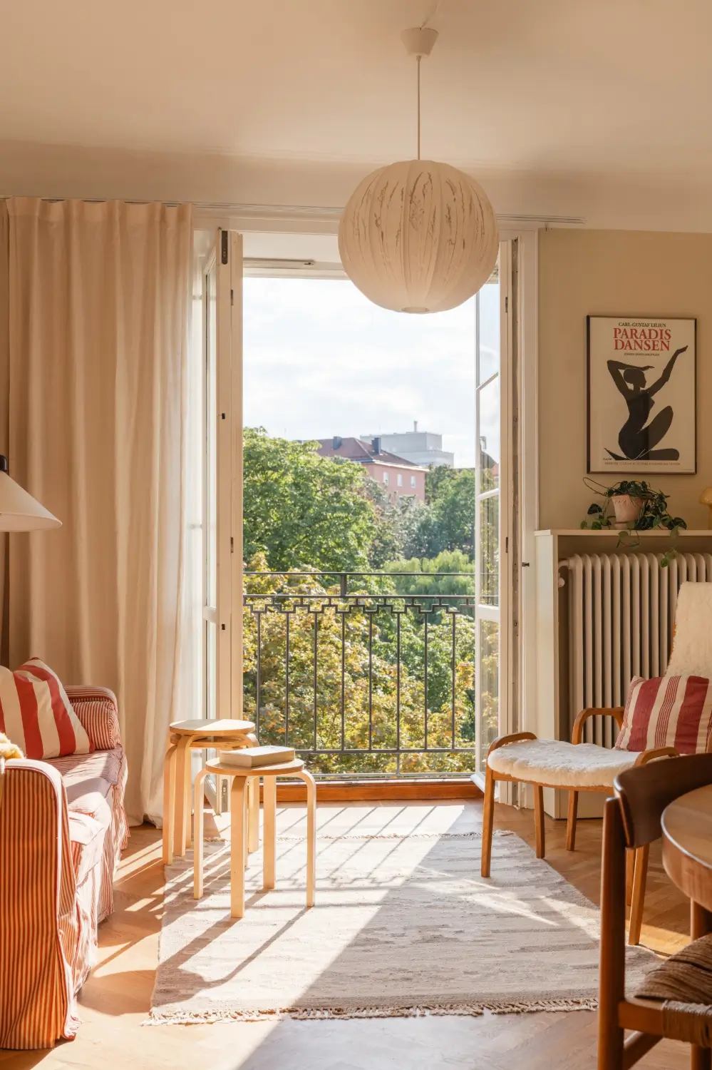 A Soft Palette with Red Accents in a Stockholm Apartment 2 soft-color-palette-red-accents-stockholm-apartment-nordroom