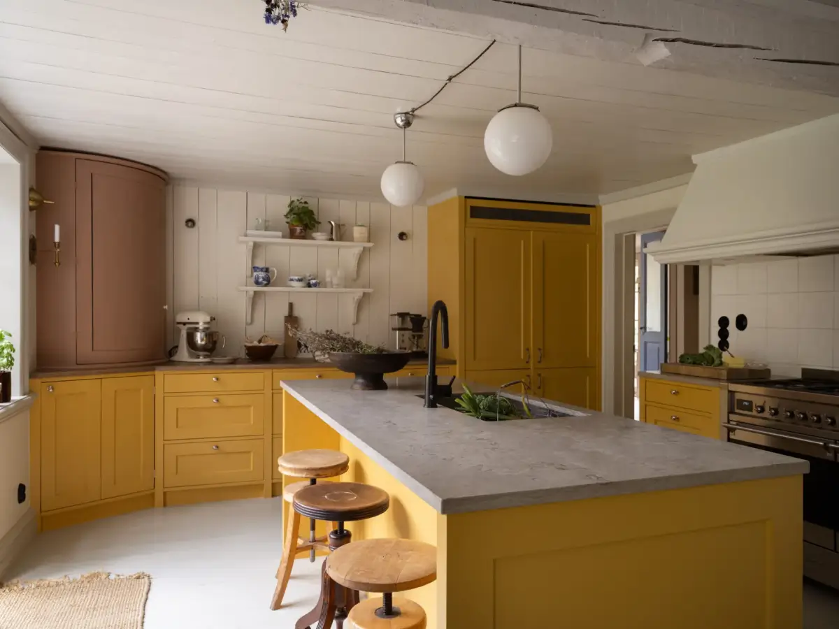 A Yellow Kitchen and Colorful Joinery in a Carefully Restored 1856 Swedish Country House 10 yellow-kitchen-historic-character-renovated-19th-century-home-sweden