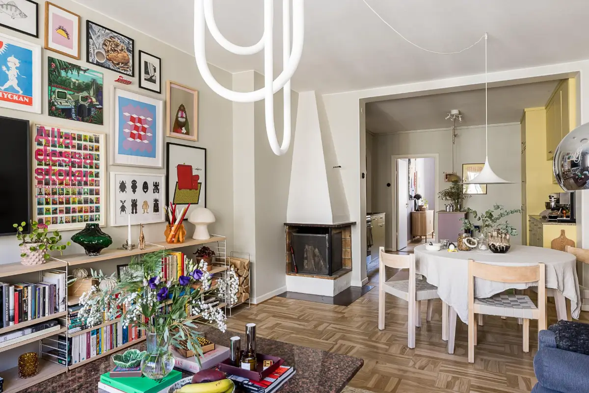 Original Features in a Colorful Midcentury Apartment in Sweden 6 yellow-kitchen-original-features-1940s-apartment-nordroom