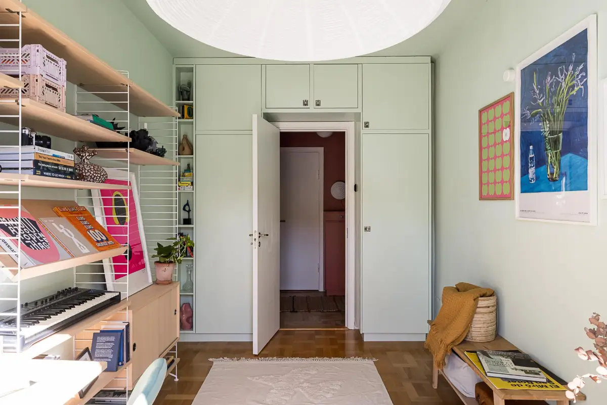 Original Features in a Colorful Midcentury Apartment in Sweden 30 yellow-kitchen-original-features-1940s-apartment-nordroom