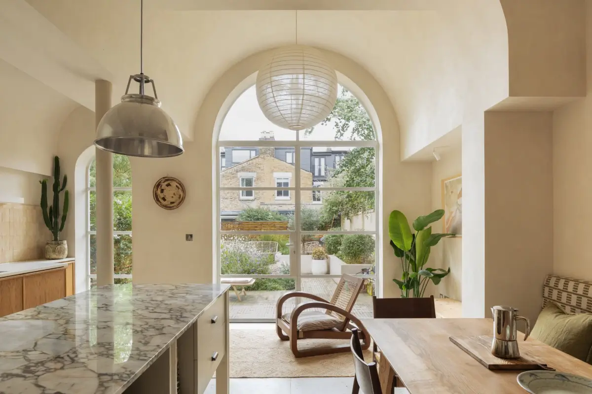 Arched Shapes, Period Details, and Color for a Victorian Family Home 15 arched-forms-light-filled-extended-19th-century-home-london
