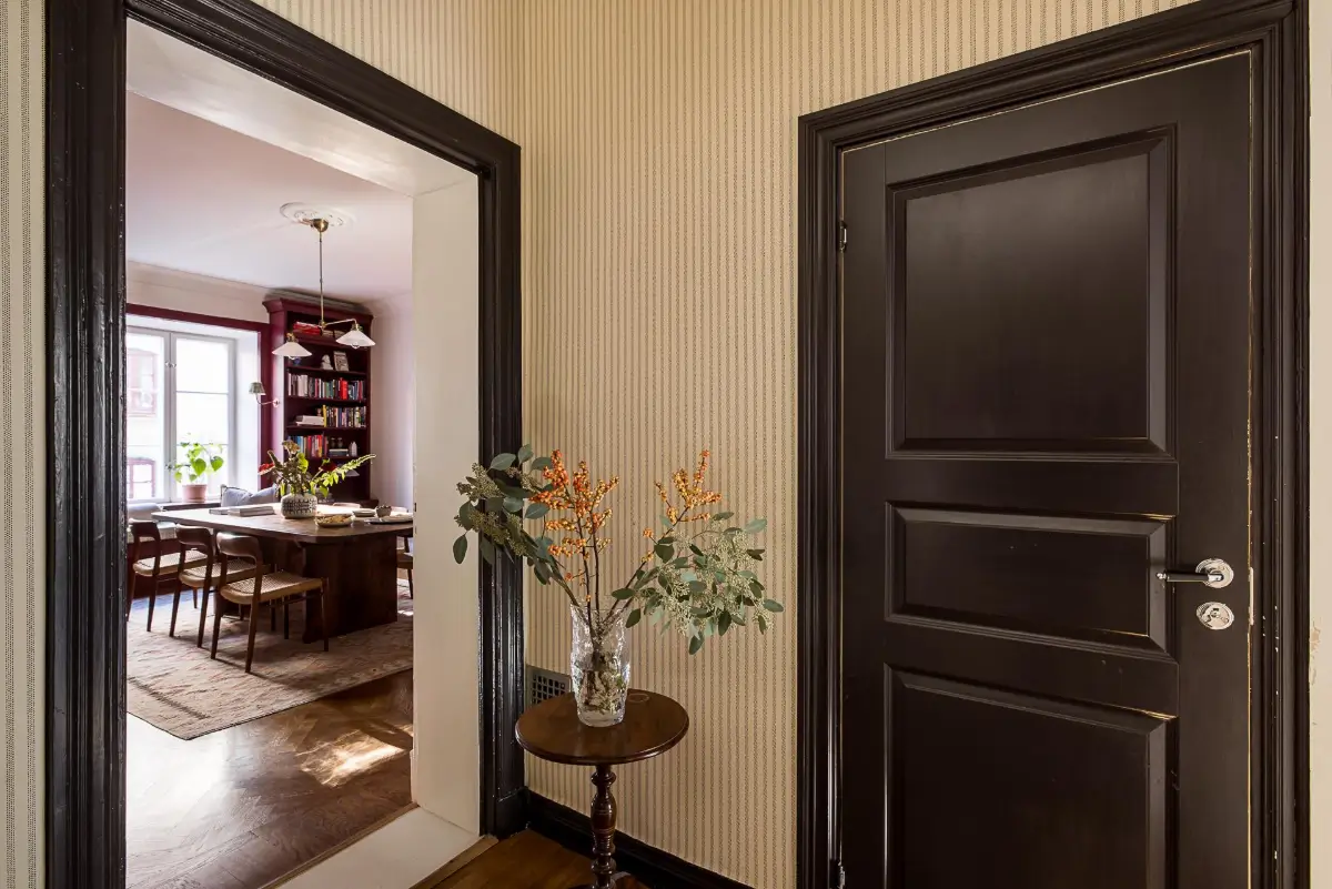 Before & After: A Warm Color Palette and Built-In Bookshelves for a Swedish Home 44 before-and-after-warm-cohesive-color-palette-renovated-turn-of-the-century-apartment-nordroom