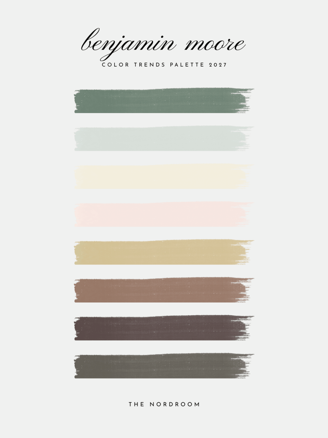 Benjamin Moore's Color of the Year 2027 is Webster Green 7 benjamin moore 2027 color trends palette nordroom Benjamin Moore's Color of the Year 2027 is Webster Green
