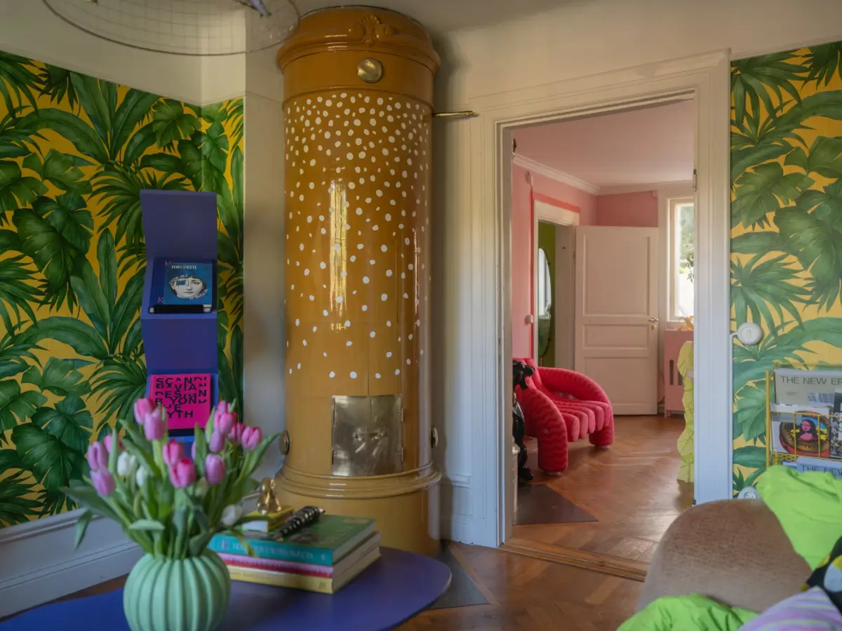 Colorful and Playful Interiors in a Unique Swedish Villa Apartment 9 bold-colors-artsy-furniture-apartment-early-20th-century-manor-house-sweden-nordroom