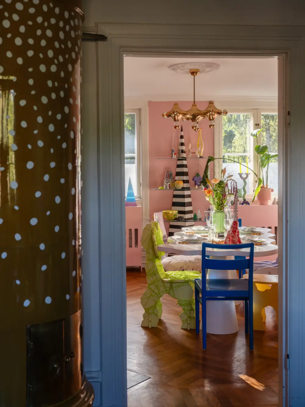 Colorful and Playful Interiors in a Unique Swedish Villa Apartment 10 bold-colors-artsy-furniture-apartment-early-20th-century-manor-house-sweden-nordroom