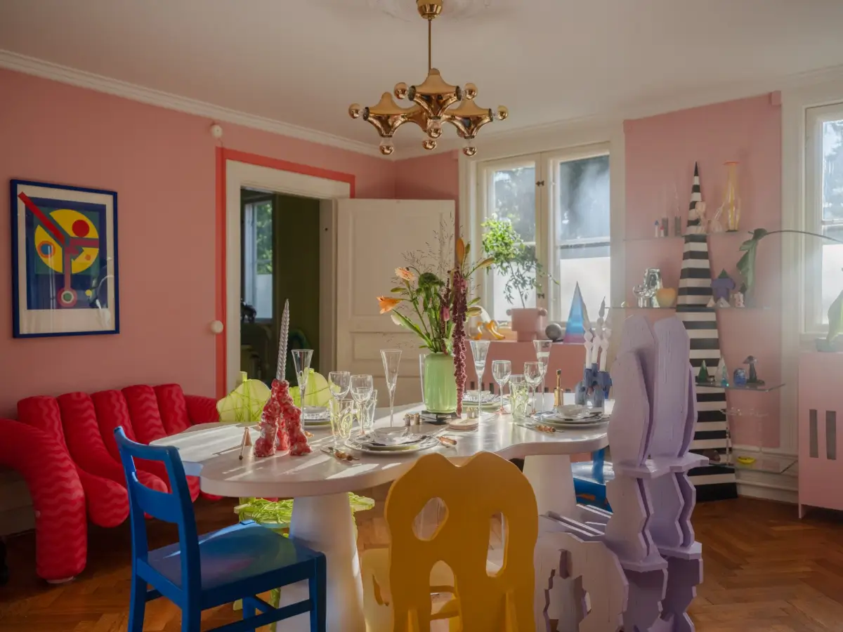 Colorful and Playful Interiors in a Unique Swedish Villa Apartment 11 bold-colors-artsy-furniture-apartment-early-20th-century-manor-house-sweden-nordroom