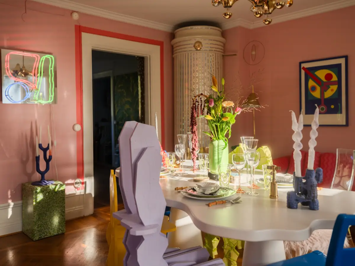 Colorful and Playful Interiors in a Unique Swedish Villa Apartment 13 bold-colors-artsy-furniture-apartment-early-20th-century-manor-house-sweden-nordroom