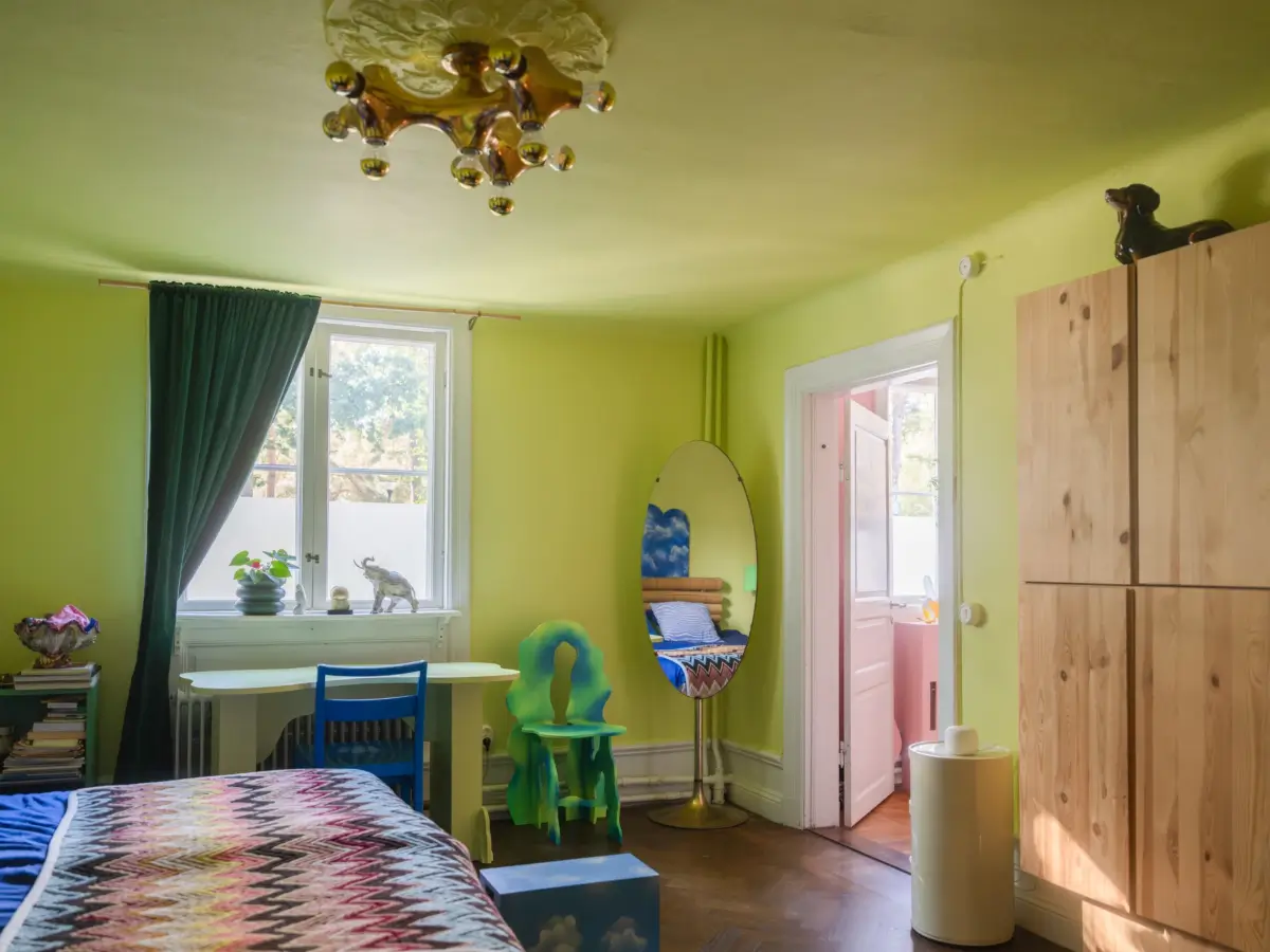 Colorful and Playful Interiors in a Unique Swedish Villa Apartment 24 bold-colors-artsy-furniture-apartment-early-20th-century-manor-house-sweden-nordroom