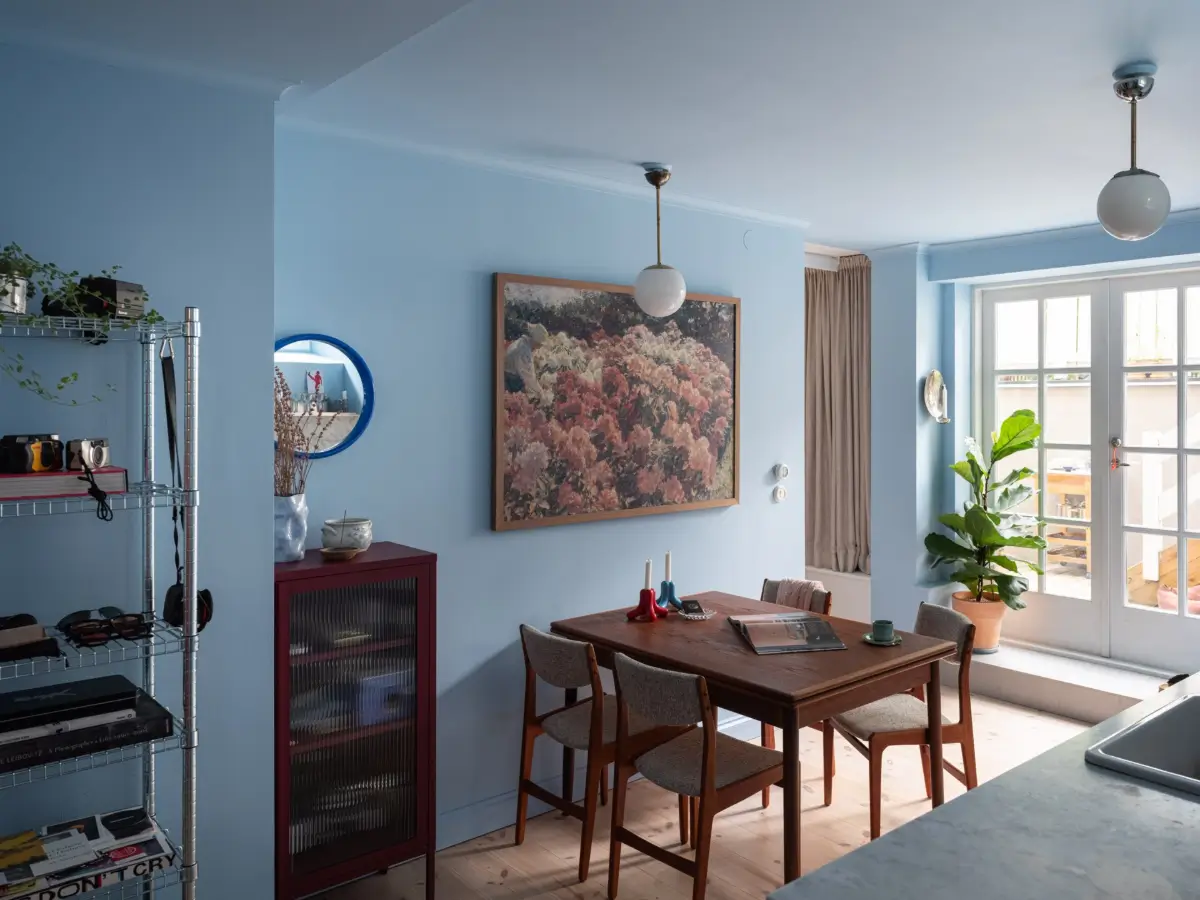 Before & After: A Colorful Update for a Small Basement Apartment 5 colorful-update-small-basement-apartment-stockholm-nordroom